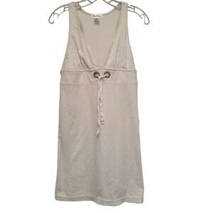 Sweet white terry cloth swim suit coverup - size s